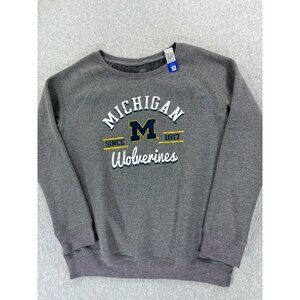 NWT Michigan Wolverines Campus Crew Sweatshirt‎ (Women's Large) Gray